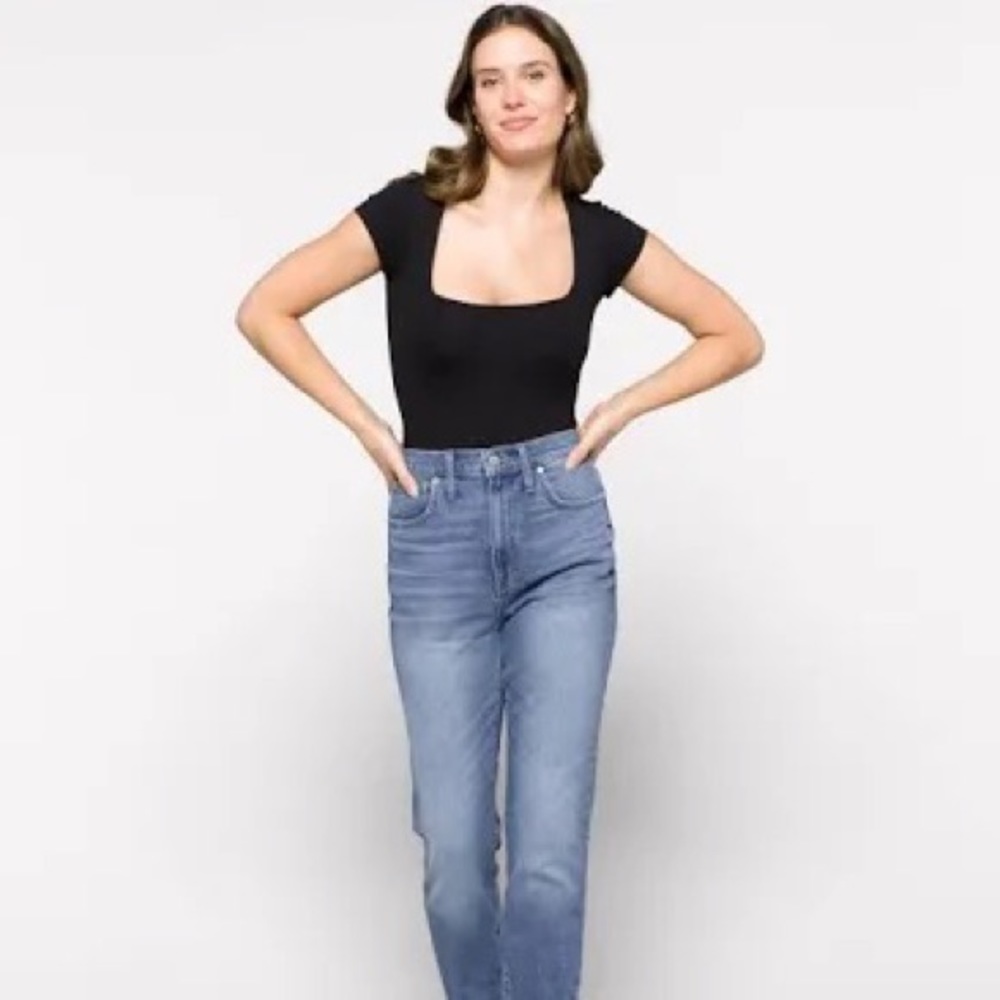 Madewell Jeans High Rise Boyjean Blue Medium Wash  Boyfriend Fit